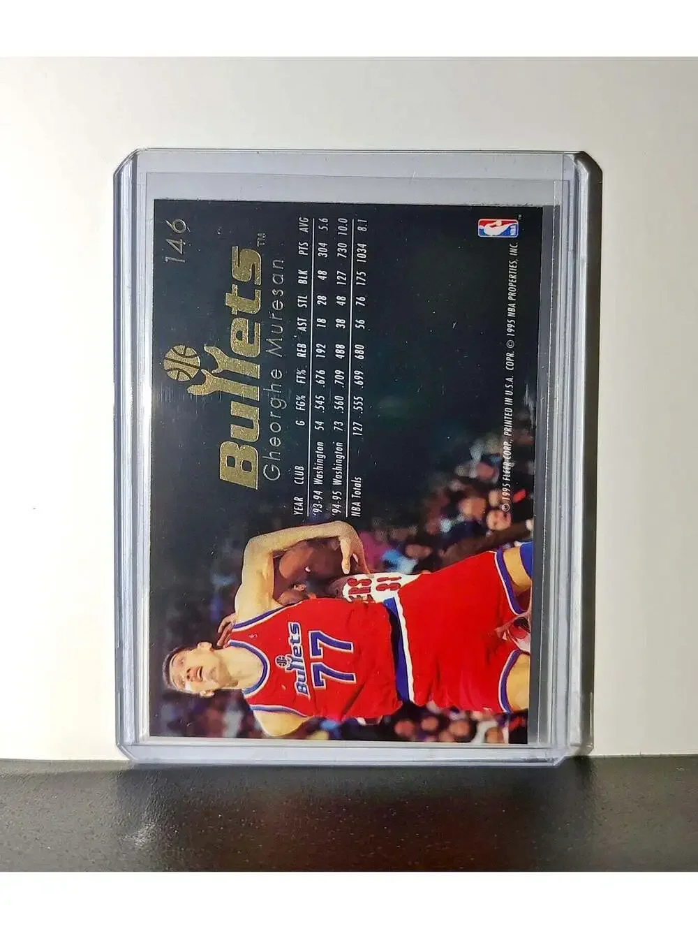 Gheorghe Muresan 1995-96 Flair NBA #146 Card Washington Bullets